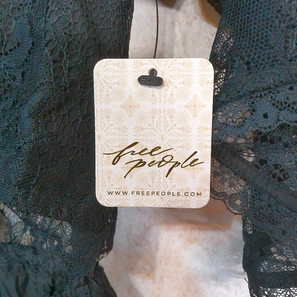 Free People Black Lace Mini Dress - Picture 12 of 13